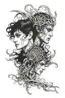 Orpheus and eurydice tattoo design idea