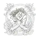 Orpheus and Eurydice  tattoo design idea