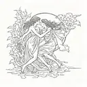 Orpheus and Eurydice  tattoo design idea