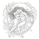 Orpheus and Eurydice  tattoo design idea