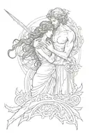 Orpheus and eurydice tattoo design idea