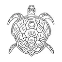 turtle cyan  tattoo design idea