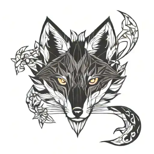 kitsune tattoo design idea