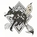 kitsune tattoo design idea