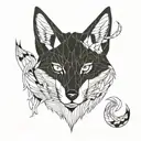kitsune tattoo design idea
