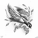 Sparrow tattoo design idea