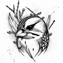 Sparrow tattoo design idea