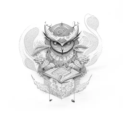 stack of books tattoo design idea