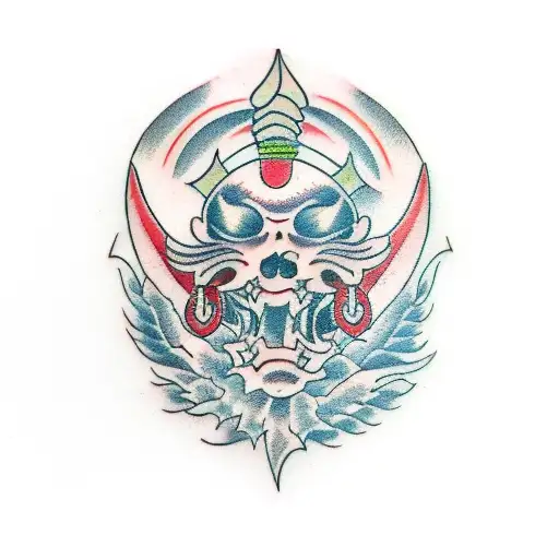 cherry devil tattoo design idea