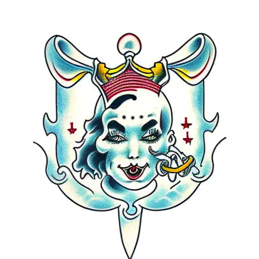cherry devil tattoo design idea