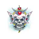 cherry devil tattoo design idea