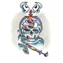 cherry devil tattoo design idea