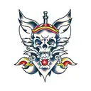 cherry devil tattoo design idea