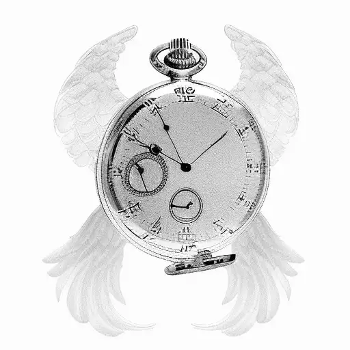 Pocket Watch cherub 26/07/2020 28/09/2022 tattoo design idea