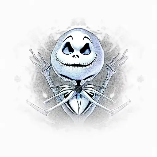 Jack Skellington as a movie director tattoo design idea