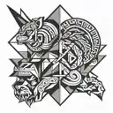 Georgia  warrior  tattoo design idea