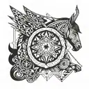 Georgia  warrior  tattoo design idea