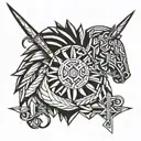 Georgia  warrior  tattoo design idea