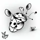 Ladybug tattoo design idea