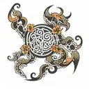 Meander tattoo design idea