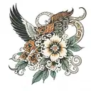 Meander tattoo design idea