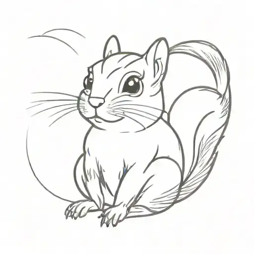 chipmunk  tattoo design idea