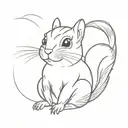 chipmunk  tattoo design idea