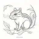 chipmunk  tattoo design idea