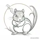 chipmunk  tattoo design idea