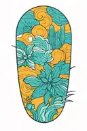 desert oasis tattoo design idea