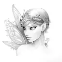 fairy tattoo design idea