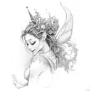fairy tattoo design idea