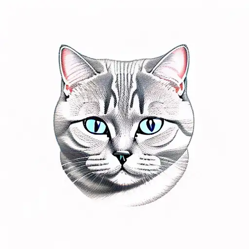 british shorthair tattoo design idea