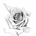 rose, memorial tattoo design idea