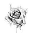 rose, memorial tattoo design idea
