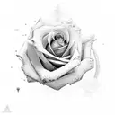 rose, memorial tattoo design idea