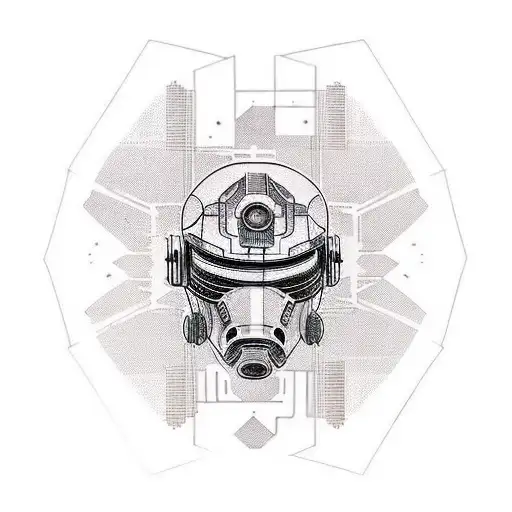 Cyberpunk, Circuit, Destiny Hunter,  tattoo design idea