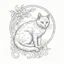 white cat seilor moon tattoo design idea