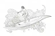 you are not alone on the surfboard tattoo design idea