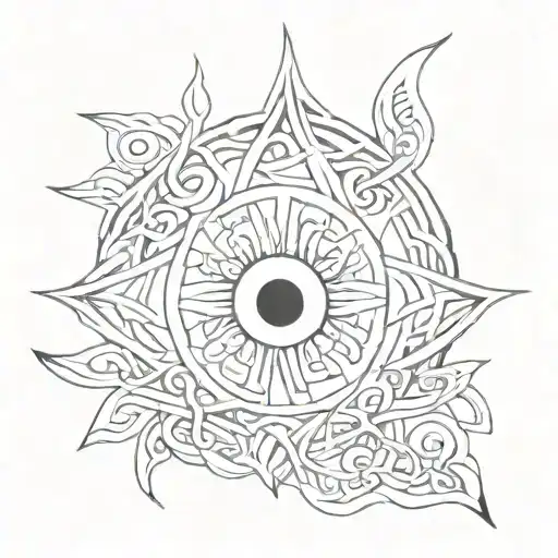 Celtic Irish evil eye tattoo tattoo design idea