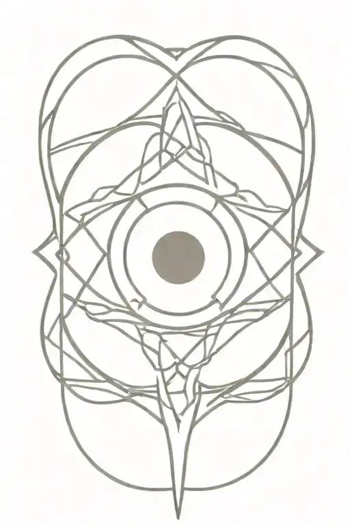 evil eye within Celtic Knot tattoo design idea