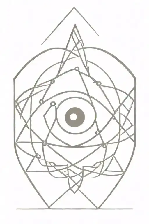 Celtic knot evil eye symbol integrated tattoo design idea