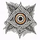 Celtic evil eye tattoo design idea