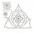 Celtic evil eye symbol integrated tattoo design idea