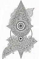 evil eye with Celtic  tattoo design idea