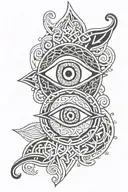 evil eye with Celtic  tattoo design idea