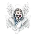 grim cherub tattoo design idea