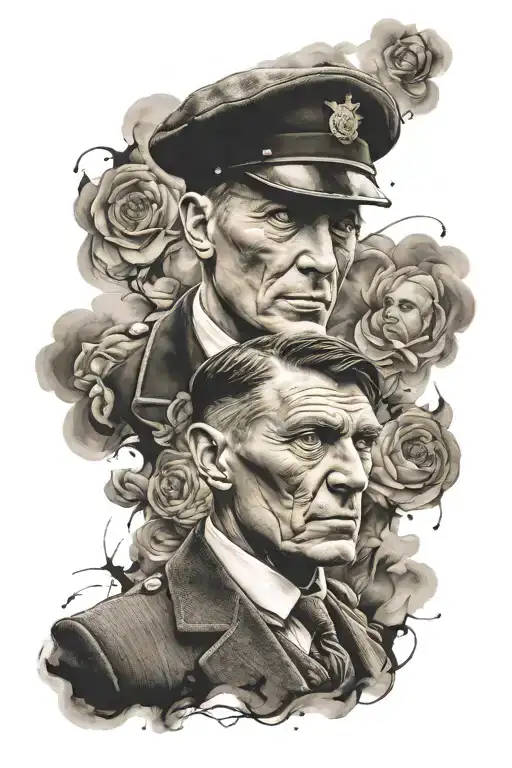 peaky blinders arm sleeve tattoo design idea