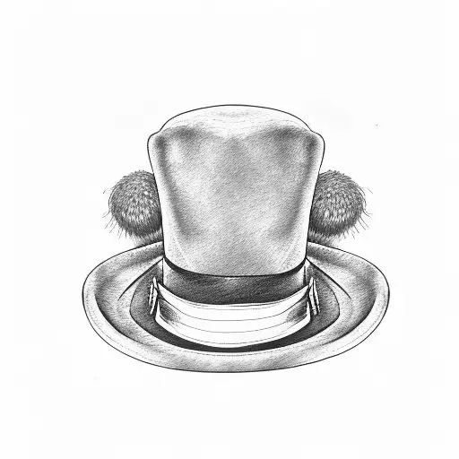 willy Wonka top hat with the words pure imagination  tattoo design idea