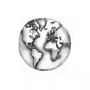worldmap with kompass and coordinates of Haarlem, Netherlands tattoo design idea